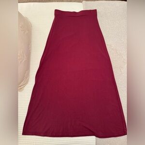 The Main Street Exchange Wine/Burgundy Maxi Skirt